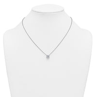 14kw 2 1/2ct Lab Grown Dia VS+ F+ Cushion Comp 18in Pendant Necklace