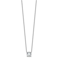 14kw 3ct Cert Lab Grown Dia VS+ F+ Cushion Comp 18in Pendant Necklace