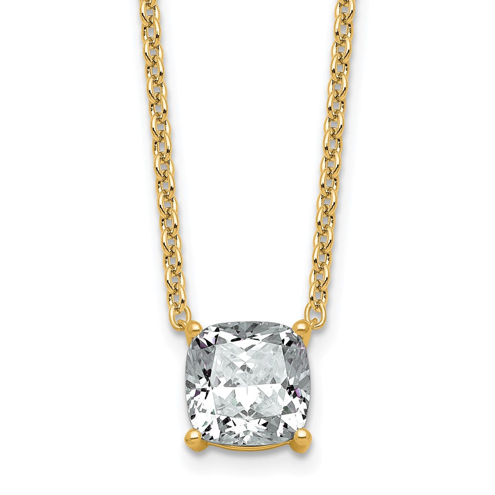 14k 3ct Cushion 4 Prong Pendant Mounting