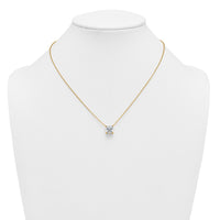 14k 3 1/2ct Cert Lab Grown Dia VS+ F+ Cushion Comp 18in Pendant Necklace