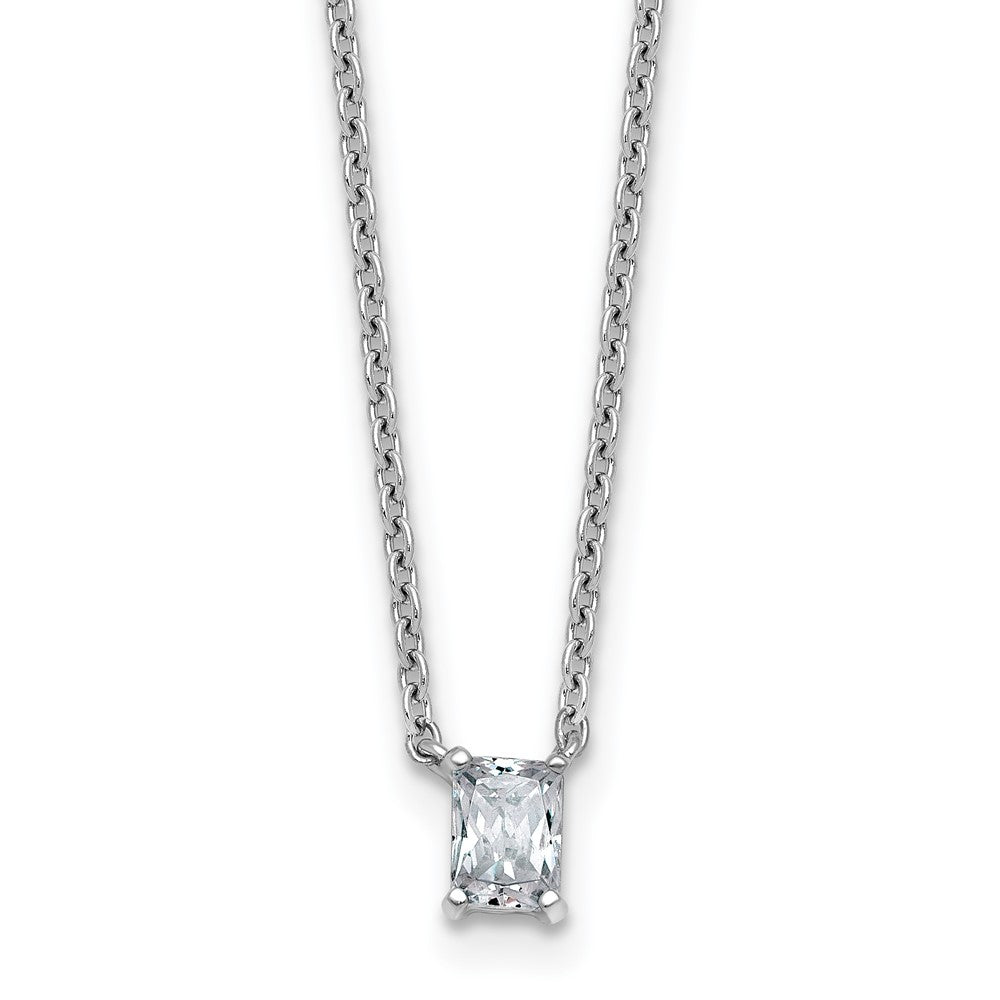 14kw 1/4ct Radiant 4 Prong Pendant Mounting