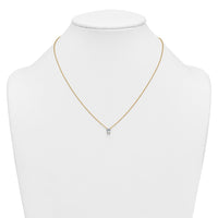 14k 1/2ct Lab Grown Diamond VS+ F+ Radiant Comp 18in Pendant Necklace