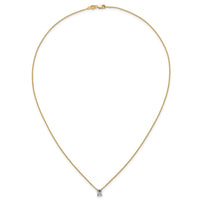 14k 1/2ct Lab Grown Diamond VS+ F+ Radiant Comp 18in Pendant Necklace