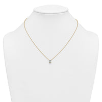 14k 3/4ct Lab Grown Diamond VS+ F+ Radiant Comp 18in Pendant Necklace