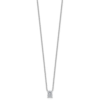 14kw 1ct Cert Lab Grown Dia VS+ F+ Radiant Comp 18in Pendant Necklace