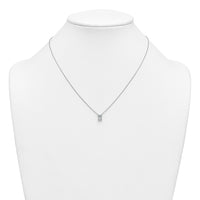 14kw 1ct Cert Lab Grown Dia VS+ F+ Radiant Comp 18in Pendant Necklace