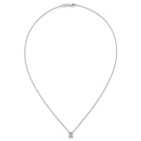 14kw 1ct Cert Lab Grown Dia VS+ F+ Radiant Comp 18in Pendant Necklace