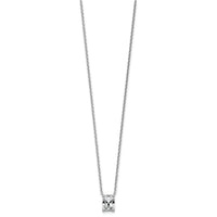 14kw 1 1/2ct Cert Lab Grown Dia VS+ F+ Radiant Comp 18in Pendant Necklace