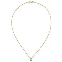 14k 1 1/2ct Cert Lab Grown Dia VS+ F+ Radiant Comp 18in Pendant Necklace