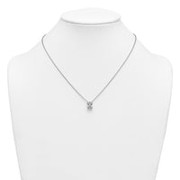 14kw 2 1/2ct Cert Lab Grown Dia VS+ F+ Radiant Comp 18in Pendant Necklace