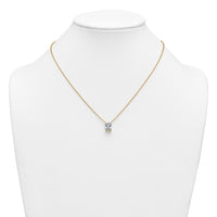 14k 2 1/2ct Cert Lab Grown Dia VS+ F+ Radiant Comp 18in Pendant Necklace