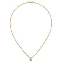 14k 2 1/2ct Cert Lab Grown Dia VS+ F+ Radiant Comp 18in Pendant Necklace