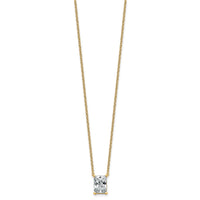 14k 3ct Cert Lab Grown Dia VS+ F+ Radiant Comp 18in Pendant Necklace