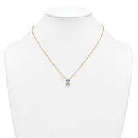 14k 3ct Cert Lab Grown Dia VS+ F+ Radiant Comp 18in Pendant Necklace