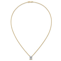 14k 3ct Cert Lab Grown Dia VS+ F+ Radiant Comp 18in Pendant Necklace