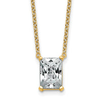 14k 3ct Lab Grown Diamond VS+ F+ Radiant Comp 18in Pendant Necklace