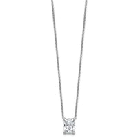 14kw 4ct Cert Lab Grown Dia VS+ F+ Radiant Comp 18in Pendant Necklace