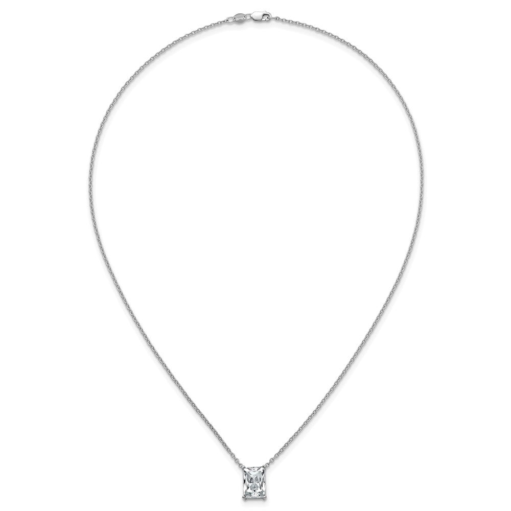 14kw 4ct Lab Grown Diamond VS+ F+ Radiant Comp 18in Pendant Necklace