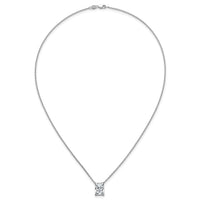 14kw 4ct Cert Lab Grown Dia VS+ F+ Radiant Comp 18in Pendant Necklace