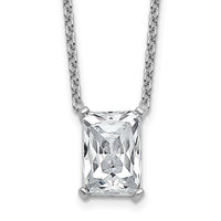 14kw 4ct Lab Grown Diamond VS+ F+ Radiant Comp 18in Pendant Necklace