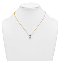 14k 4ct Lab Grown Diamond VS+ F+ Radiant Comp 18in Pendant Necklace