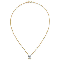 14k 4ct Cert Lab Grown Dia VS+ F+ Radiant Comp 18in Pendant Necklace