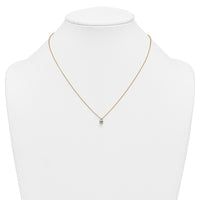14k 1/2ct Lab Grown Diamond VS+ F+ Pear Comp 18in Pendant Necklace