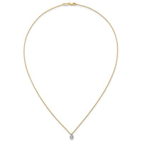 14k 1/2ct Lab Grown Diamond VS+ F+ Pear Comp 18in Pendant Necklace
