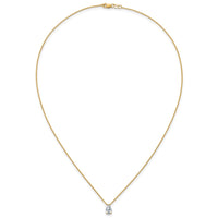 14k 3/4ct Lab Grown Diamond VS+ F+ Pear Comp 18in Pendant Necklace