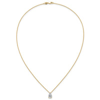 14k 1 1/2ct Cert Lab Grown Dia VS+ F+ Pear Comp 18in Pendant Necklace