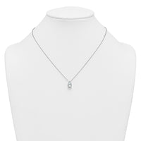 14kw 2ct Lab Grown Diamond VS+ F+ Pear Comp 18in Pendant Necklace