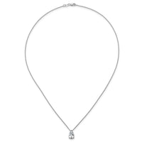 14kw 2ct Lab Grown Diamond VS+ F+ Pear Comp 18in Pendant Necklace