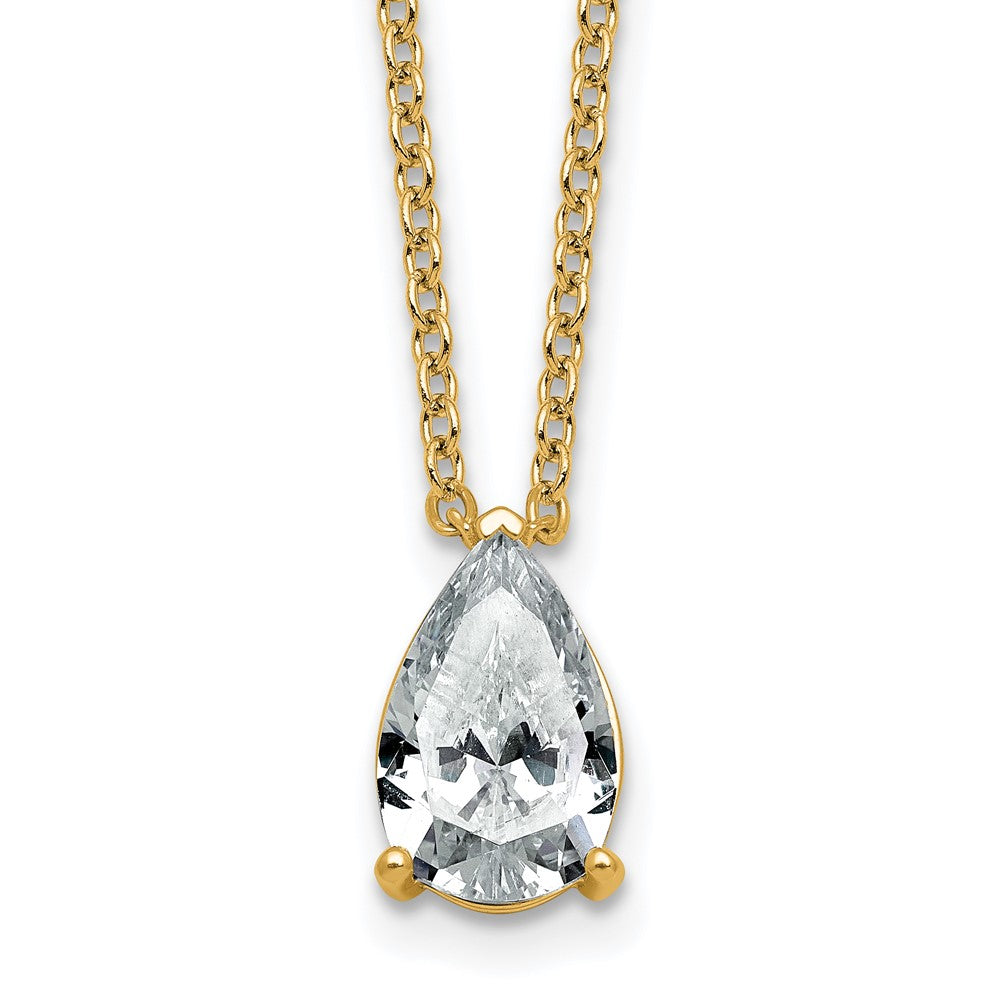 14k 2 1/2ct Radiant 3 Prong Pendant Mounting