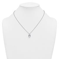 14kw 3 1/2ct Cert Lab Grown Dia VS+ F+ Pear Comp 18in Pendant Necklace