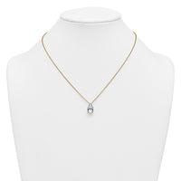 14k 3 1/2ct Cert Lab Grown Dia VS+ F+ Pear Comp 18in Pendant Necklace