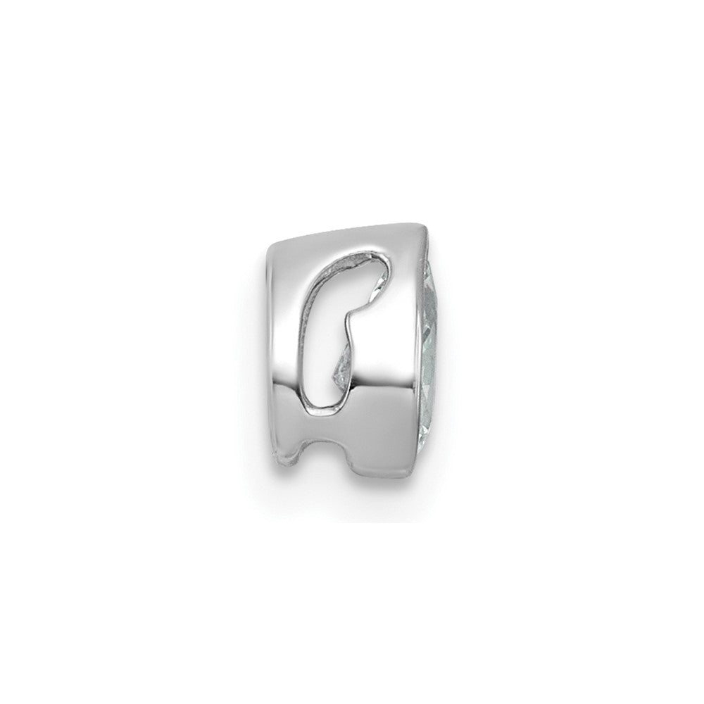 14kw 1/3ct Lab Grown Diamond VS+ F+ Pear Comp Bezel Chain Slide