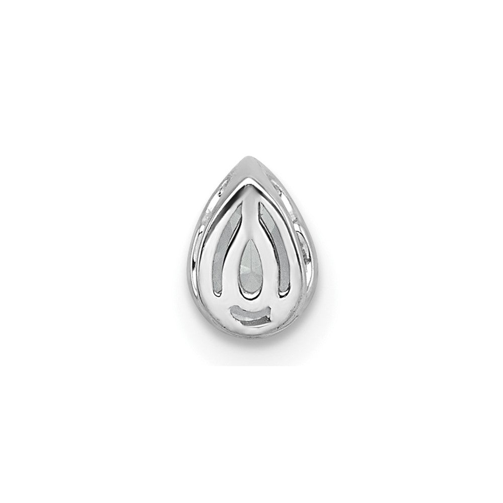 14kw 1/3ct Lab Grown Diamond VS+ F+ Pear Comp Bezel Chain Slide