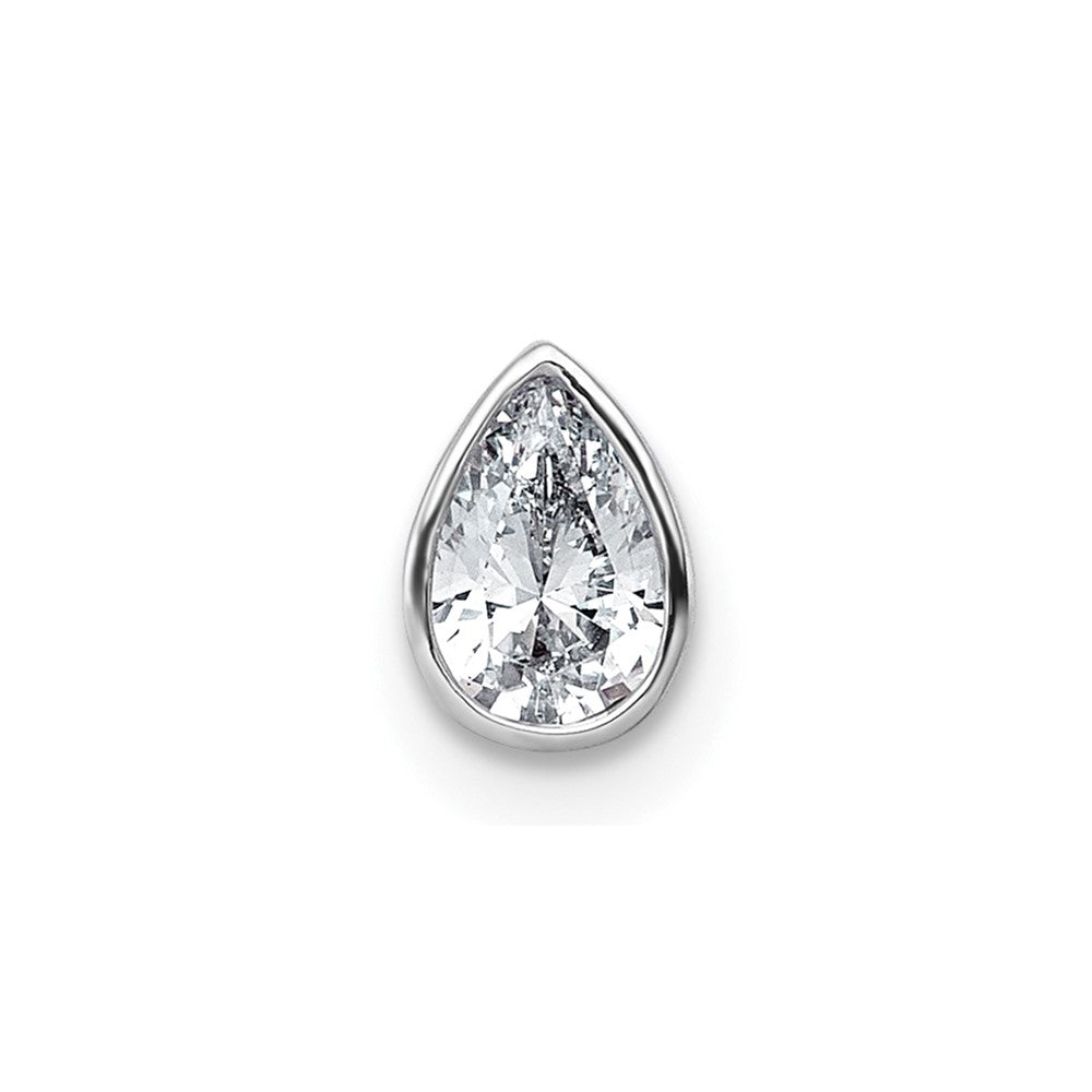 14kw 3/8ct Pear Bezel Chain Slide Mounting
