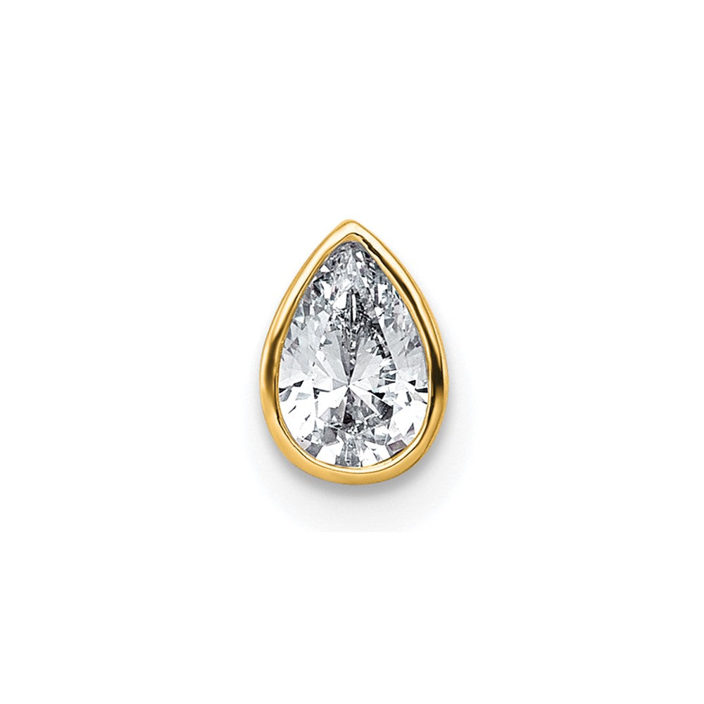 14k 3/8ct Pear Bezel Chain Slide Mounting