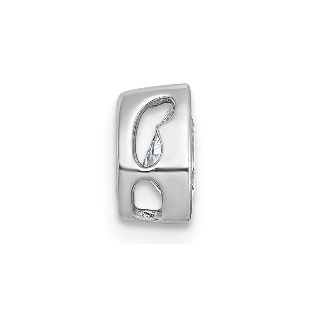 14kw 5/8ct Lab Grown Diamond VS+ F+ Pear Comp Bezel Chain Slide