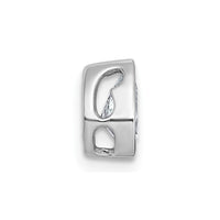 14kw 5/8ct Lab Grown Diamond VS+ F+ Pear Comp Bezel Chain Slide