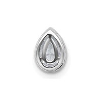 14kw 5/8ct Lab Grown Diamond VS+ F+ Pear Comp Bezel Chain Slide