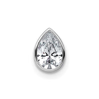 14kw 5/8ct Lab Grown Diamond VS+ F+ Pear Comp Bezel Chain Slide