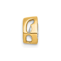 14k 5/8ct Lab Grown Diamond VS+ F+ Pear Comp Bezel Chain Slide