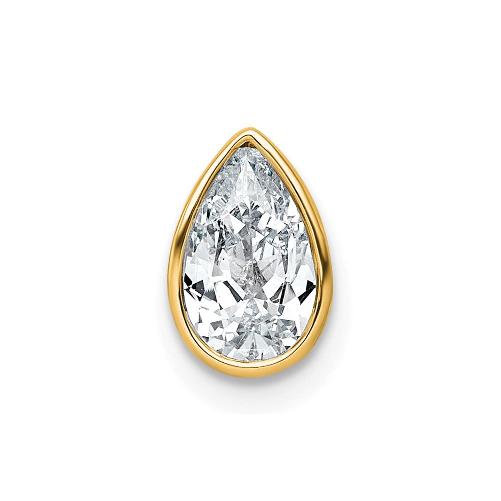 14k 3/4ct Pear Bezel Chain Slide Mounting