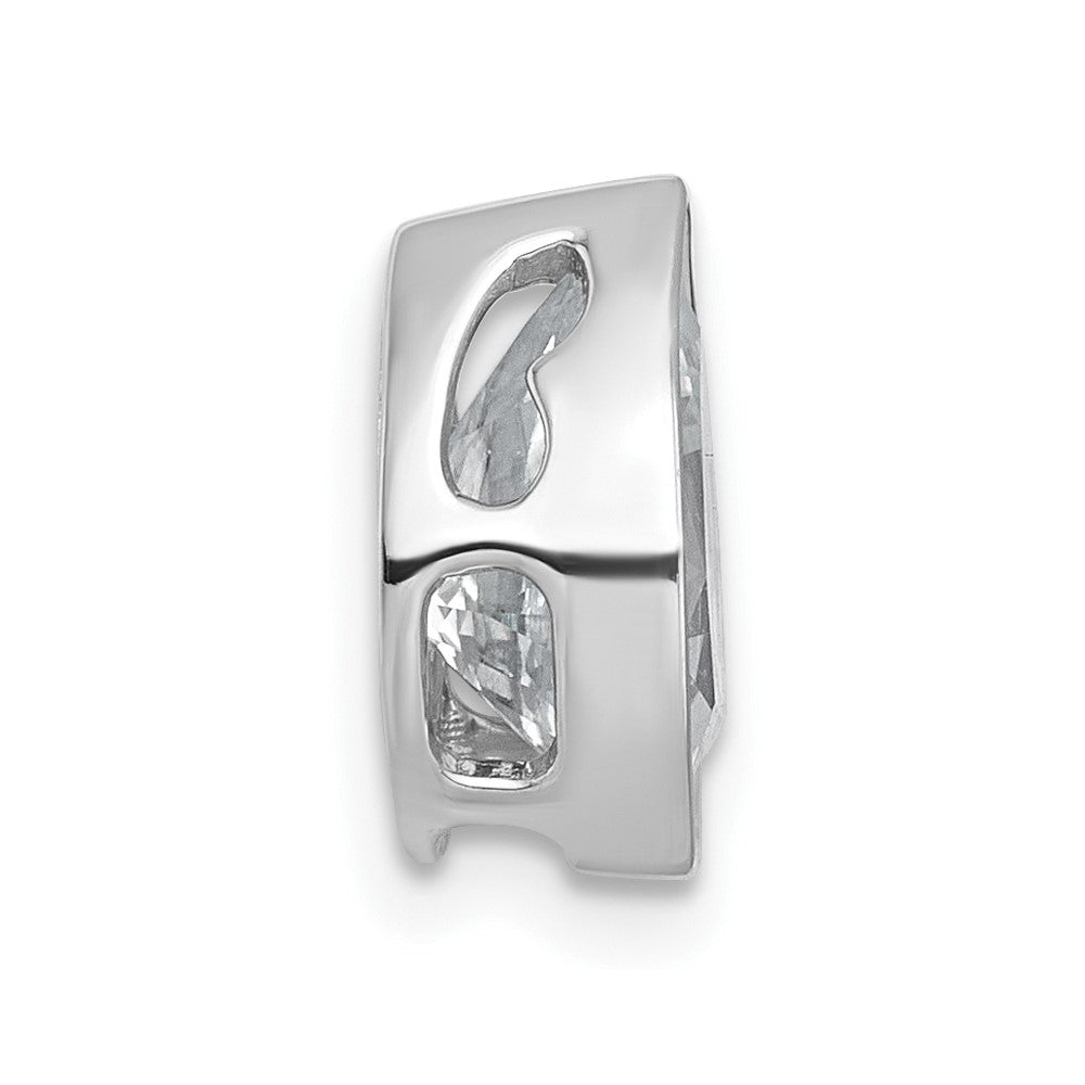 14kw 2ct Lab Grown Diamond VS+ F+ Pear Comp Bezel Chain Slide