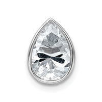 14kw 2ct Lab Grown Diamond VS+ F+ Pear Comp Bezel Chain Slide