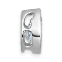 14kw 2 1/2ct Lab Grown Diamond VS+ F+ Pear Comp Bezel Chain Slide