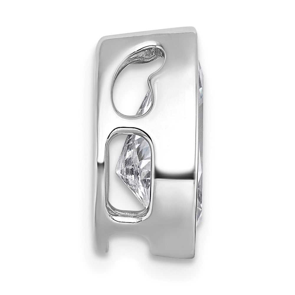 14kw 3ct Cert Lab Grown Diamond VS+ F+ Pear Comp Bezel Chain Slide