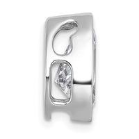 14kw 3ct Cert Lab Grown Diamond VS+ F+ Pear Comp Bezel Chain Slide